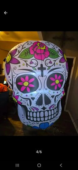 Huge 7 ft day of the dead inflatable