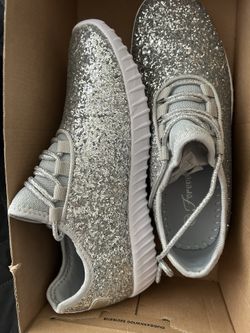 Glitter Silver Sneakers