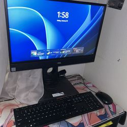 monitor, keyboard, and mouse