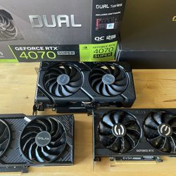 Nvidia GPUs 3060 4060ti 4070 super