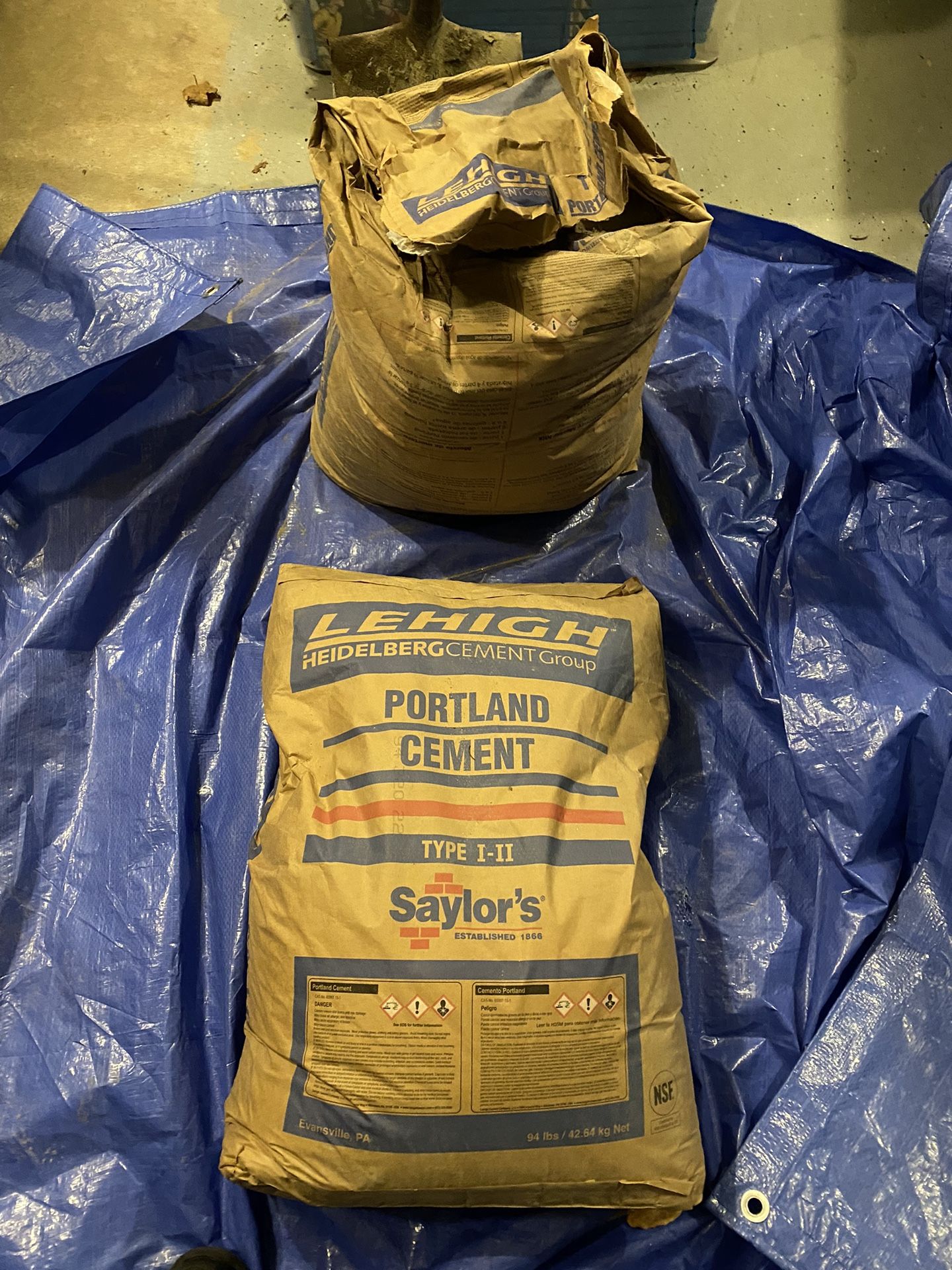 Lehigh Portland Cement -  Type I-II-   2 x 94 Lbs Bags