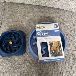 2 New SLO Bowl Dog Feeders