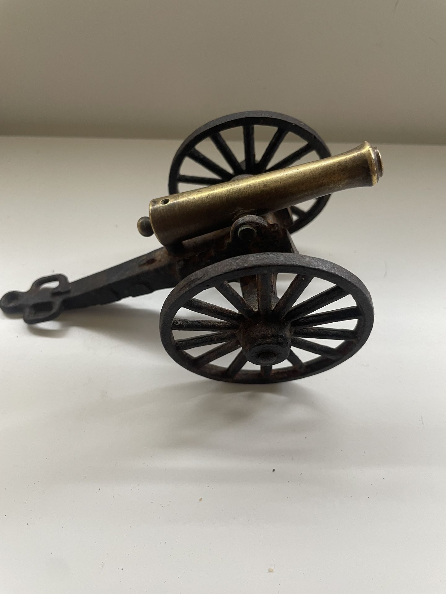 Vintage Cast Iron Bronze Toy Cannon