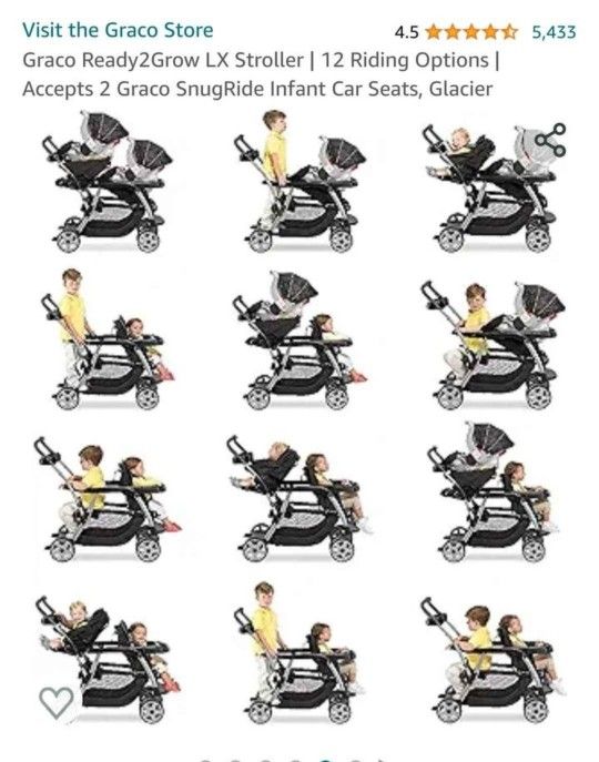 Sit & Stand Graco Click Double Stroller 