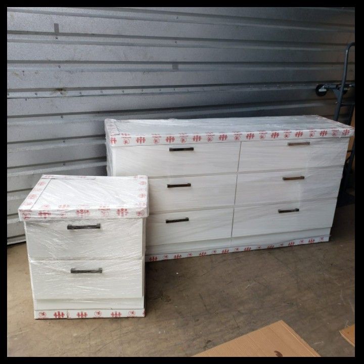 NEW 6 DRAWER DOUBLE DRESSER WITH A NIGHT STAND 😊 ASSEMBLED