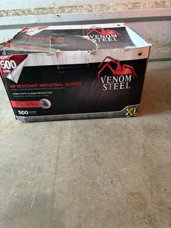 Venom black nitrile gloves