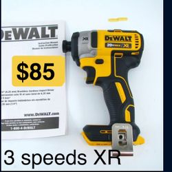 Dewalt New 1/4 Impact XR Brushless 3 Speeds