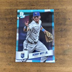 2024 BIG  LEAGUE BOBBY WITT JR BLUE FOIL CARD AND 2024 TOPPS CARD