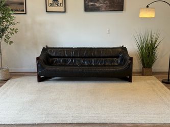 Leather sofa by Percival Lafer in 1960s delivery available