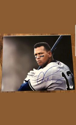 Alex Rodriguez signed photo 11×14