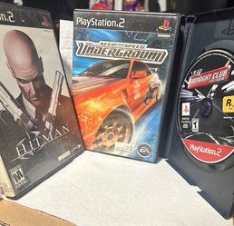 PS2 Games Lot of 3 hit man NFS underground midnight club