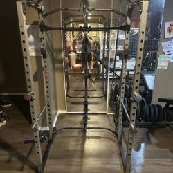 Squat Rack + Pulley System+ Attachments 