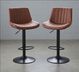 Set of 2 swivel adjustable bar stool