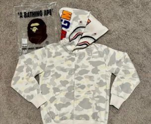 White bape hoodie