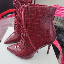 Aldo Red Boots 