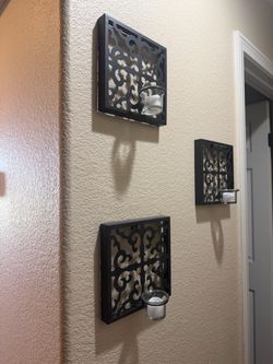 Decorative wall candle holders