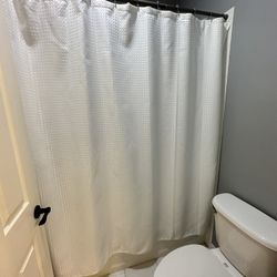 Showered Curtain, rod, Rollers, Toilet Paper Towel