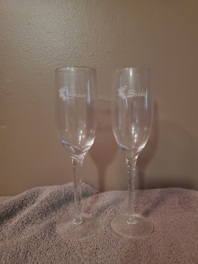Bride And Groom Glass