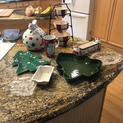 Christmas serving dishes