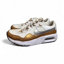 Nike Air Max SC Women’s Sneakers Shoes Size 5.5 White Gold Silver 