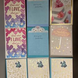 Greetings Cards ( Wedding, Love ❤️ , Blank) With Envelope bundle of 9 for $9