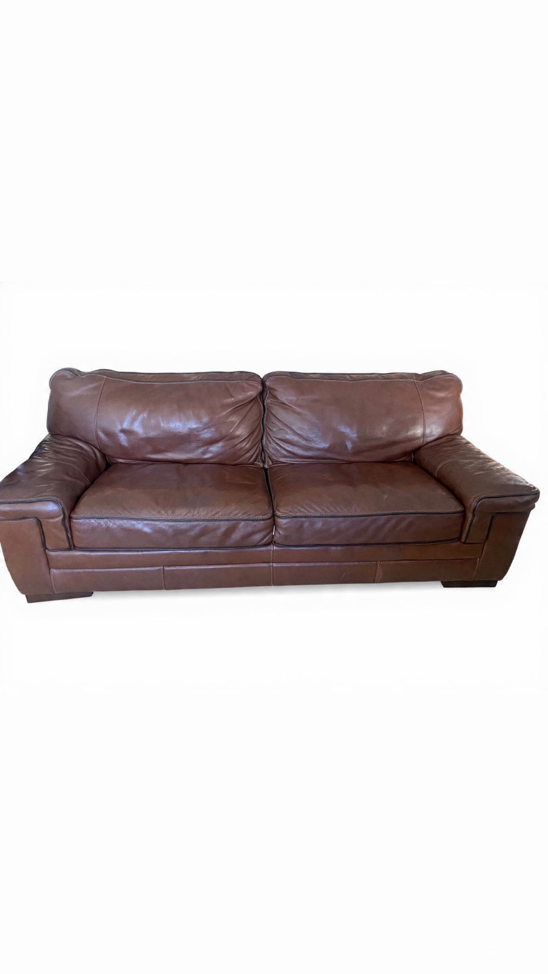 Brown Leather Couch
