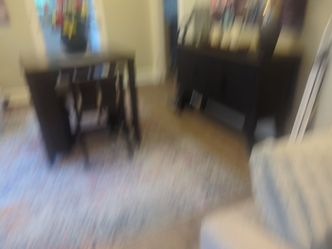 Dark Brown Pub Table and Buffet
