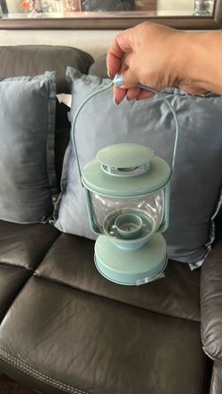 Mint Green Metal Candle Lantern