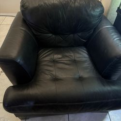 Black Leather Sofa