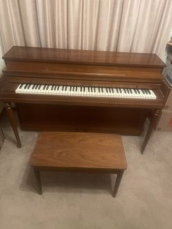 Barker Bros Upright Piano Works Good
