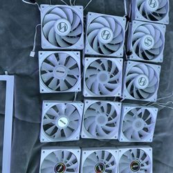 13 White Fans Some Rgb