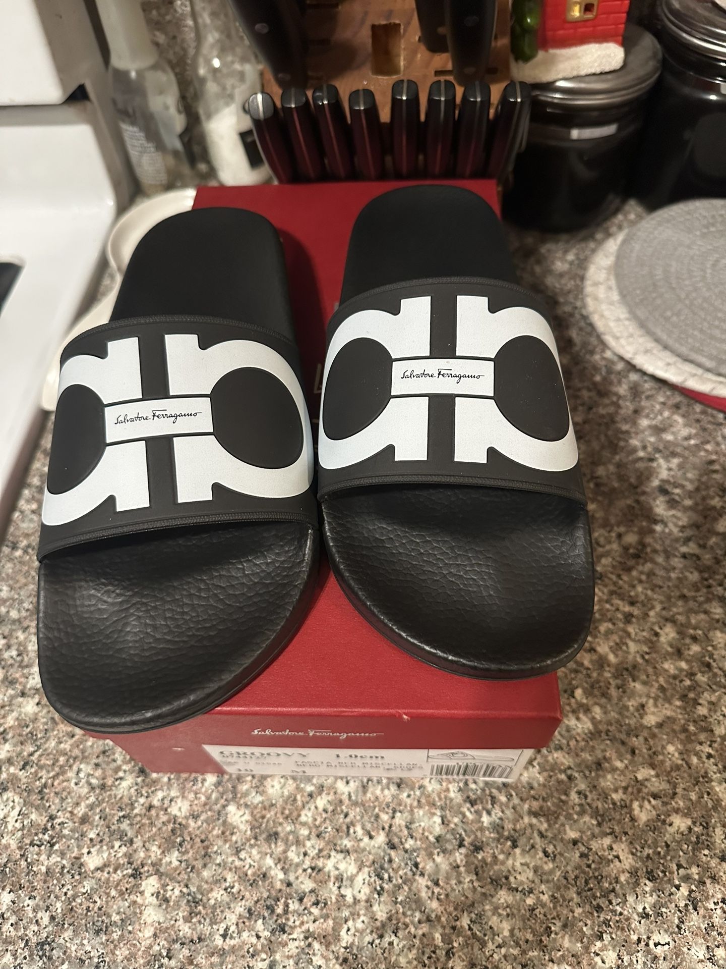 Ferragamo Designer Slides Size 10