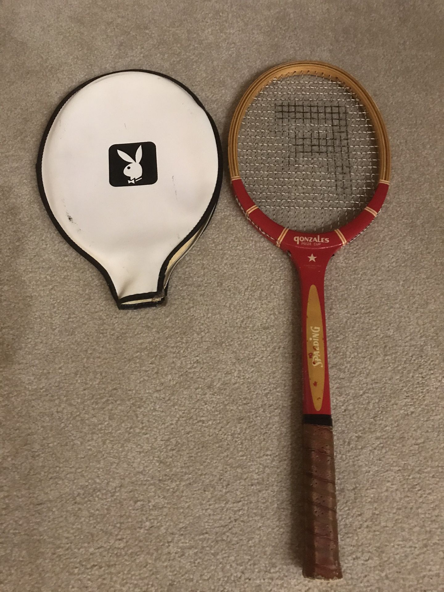 Vintage Tennis Racket & Cover