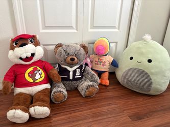 Plushies(build a bear, Buc-ee’s, squishmallow)