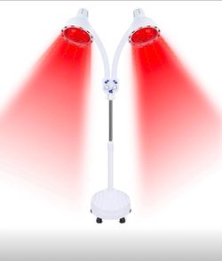 Infrared Light Therapy Red Light Therapy Lamp, 275W Double Head Red Light Therapy Lampor for Relieve Joint Pain and Muscle Aches for Body Stan