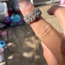 Vintage Braided Medieval 925 Silver Half Carat Natural Diamond Ring