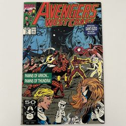 Marvel Avengers West Coast: Pawns of Akron… Pawns of Thundra! | Issue #75 (October 1991)
