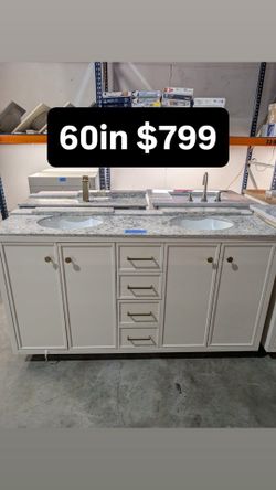 60in Double Bathroom Vanity with Top