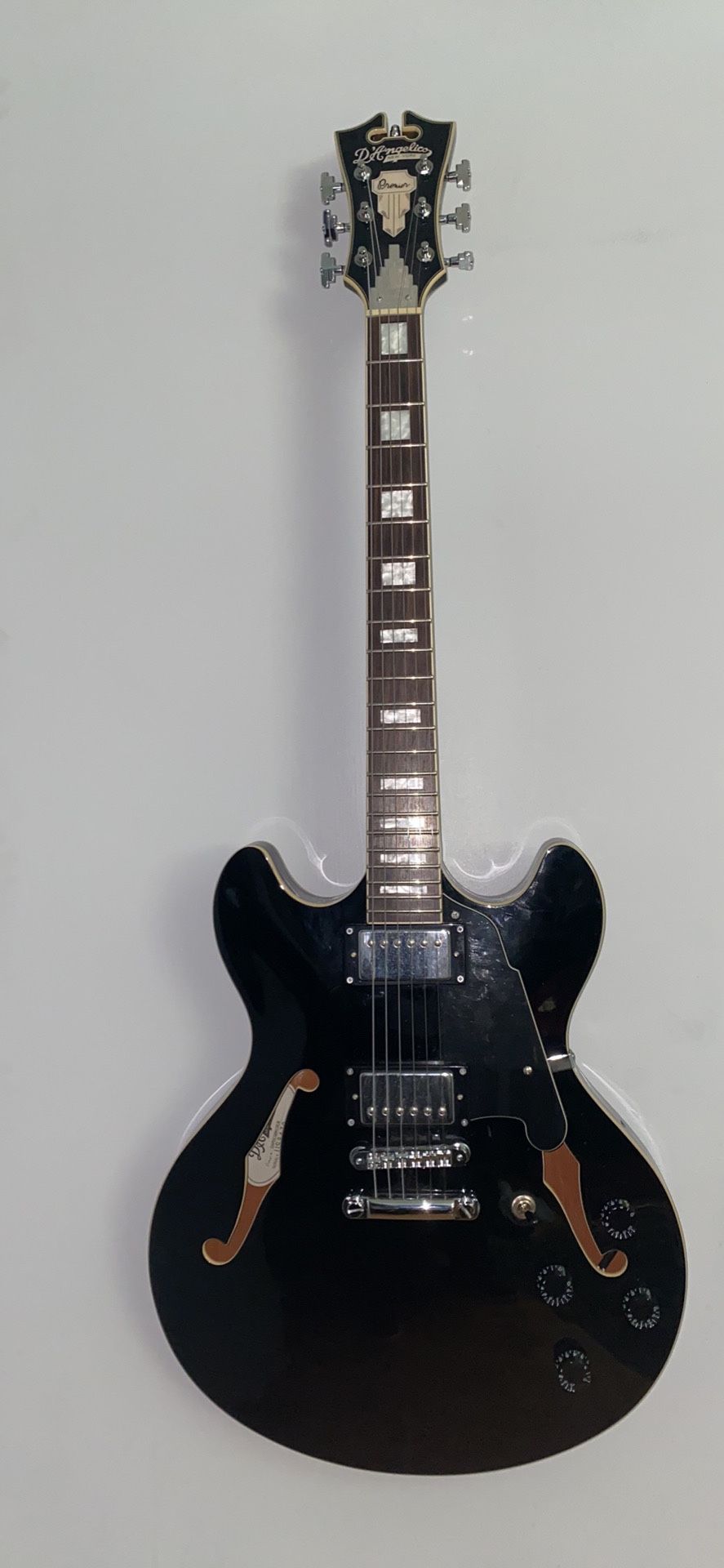 Black D’Angelico Electric Guitar