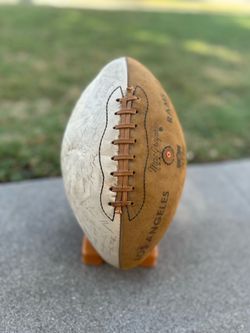 *RAMS FANS* Rare Vintage 1960s LA Rams MacGregor Souvenir Football - Fearsome Foursome signatures.