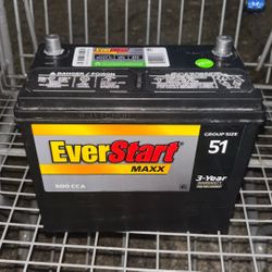 Size 51 EverStart Maxx Car Battery 