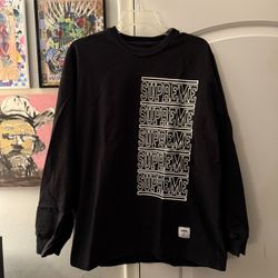 Supreme Stacked Logo SS18 black long sleeve