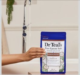 Dr Teal's Epsom Salt Magnesium Soak, Nourish & Protect with Coconut Oil, 3 lbs. Several Bags Available
