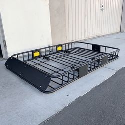 (Brand New) $145 Universal Roof Rack 64x39 Inch Car Top Cargo Basket Carrier Extension Luggage Holder 150lbs Max 