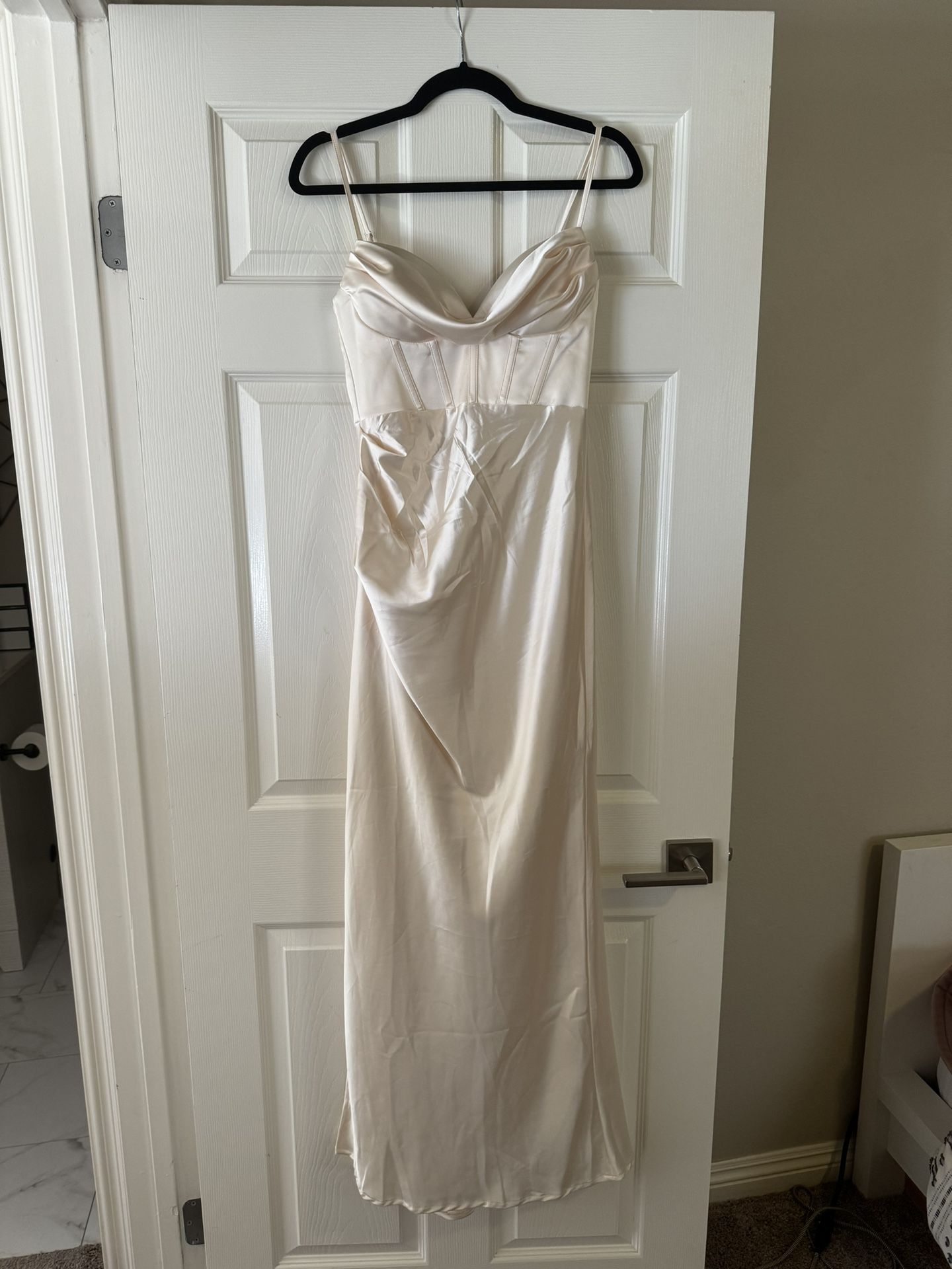 Hello Molly Satin Off White Gown