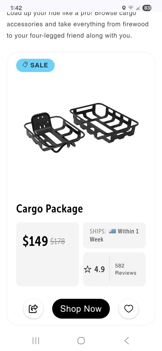 Lectric Bike Cargo Package x2