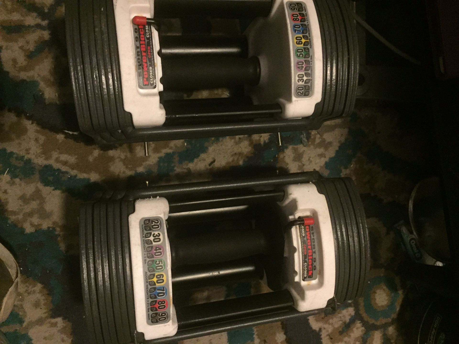 PowerBlock Sport 90 Dumbells set (5-50 lbs each, expandable to 90 lbs each)