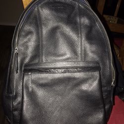 Black Leather Cole Haan Backpack