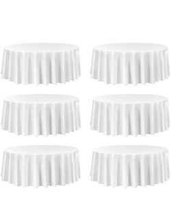16 pcs Vevor White Round Table Cloth 120”D Polyester “Used Like New” $140 Firm on Price