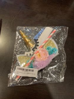 Unicorn cake topper deco